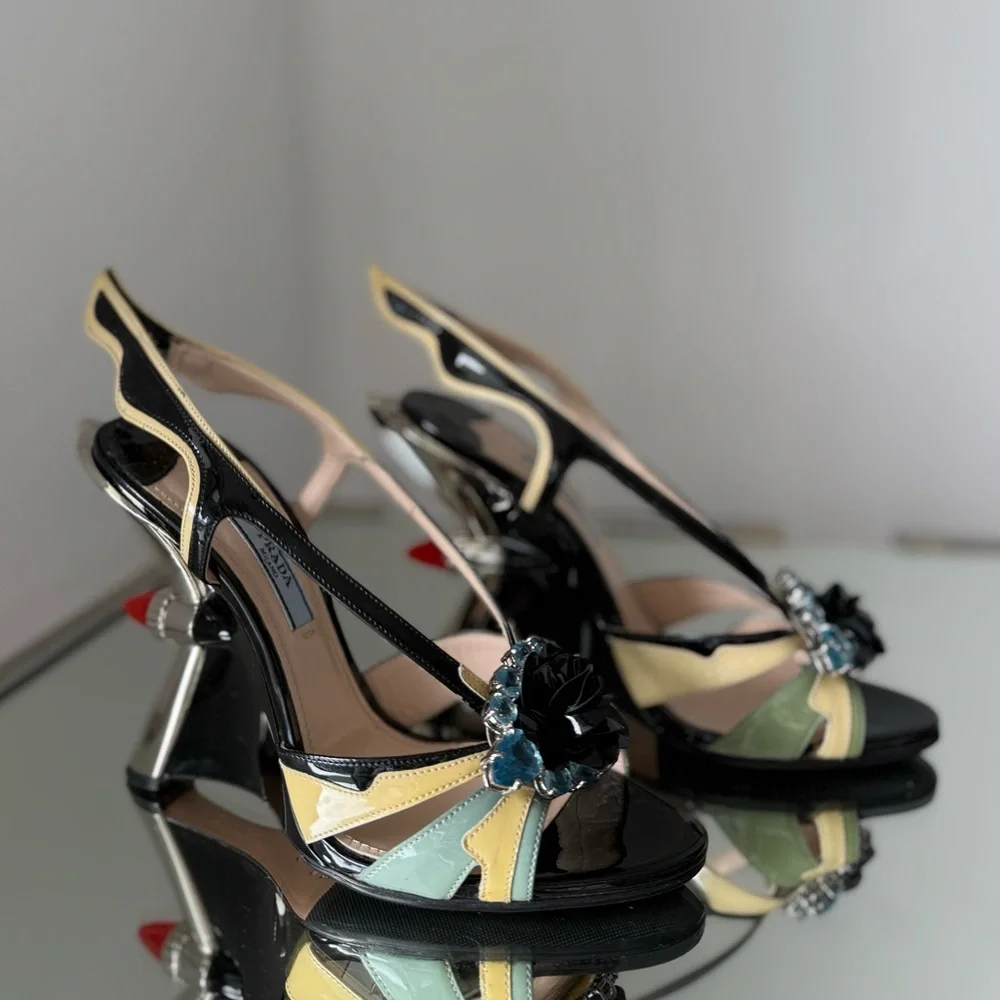 Like new Prada Cadillac Rod Heels Hot Rod Flame 37 - Picture 3 of 17